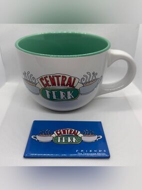 Friends Central Perk 24oz Soup Mug Silver Buffalo + Free Magnet